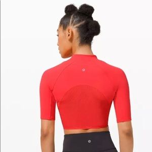 Lululemon Everlux and Mesh Cropped Short Sleeve